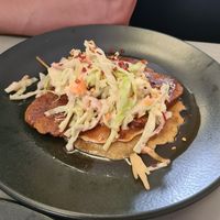 Chikn pancakes ( very sweet ) at Little Devil's Cafe in Aberystwyth