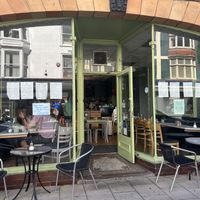 Front of the cafe   at Little Devil's Cafe in Aberystwyth