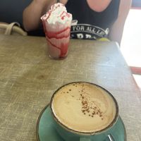 The drinks were delicious   at Little Devil's Cafe in Aberystwyth