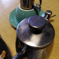 Pot of tea (August 2025) at Little Devil's Cafe in Aberystwyth