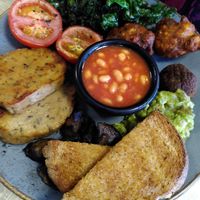 Vegan angelic breakfast (October 2026) at Little Devil's Cafe in Aberystwyth