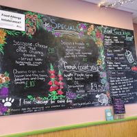 Specials board (October 2026) at Little Devil's Cafe in Aberystwyth