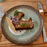 Pompoenflan met salie at VanPlanten in Utrecht