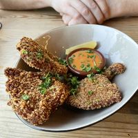 Oyster mushroom with smokey chipotle sauce   at VanPlanten in Utrecht