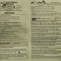 Vegan menu at Butterfly Belly in Portland