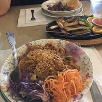 Pad Thai, BBQ chicken, and the orange chicken ! at Wheel of Life in Irvine