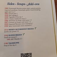 Vegan menu items are clearly labeled. at Hofbrauhaus in Las Vegas