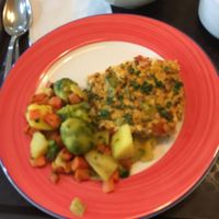 Scrambled tofu, vegetables  at Lyublyu i Blagodaryu in Yekaterinburg