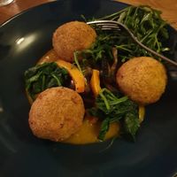 Mushroom arancini at The Crown Inn in Broughton