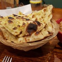 Garlic and coriander naan at Swadish in Glasgow