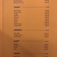 Menue page 3 at Bollywood Urban Taste in Porto