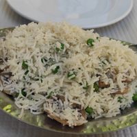 fried rice with mushrooms at Bengal Tandoori in Lisbon