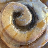 Coffee and caramel  at Cinnaholic in Belmont