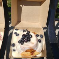 Almond Blueberry at Cinnaholic in Belmont
