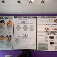Menu at Cinnaholic in Ottawa
