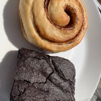 Cinnamon Bun and Brownie at Cinnaholic in Ottawa