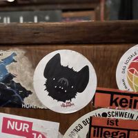 Stickers everywhere  at Trash Chic in Cologne