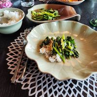 Water spinach with tofu at White Elephant in Zurich