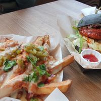 Cheesy chips at Punk Vegan in Leeds