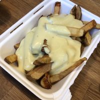 Cheesy chips at Punk Vegan in Leeds