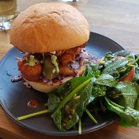 Cauliflower burger at Punk Vegan in Leeds