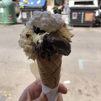 Cono gelato 3 gusti con panna  at Gelateria Brivido in Rome