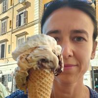 Eat it fast before it melts 😉 at Gelateria Brivido in Rome