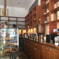 behind the counter at Tushita in Munich