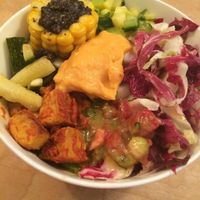 The set dinner bowl -- varied and flavourful :) at Tushita in Munich