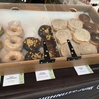 VG donuts  at Crosstown Doughnuts - Kings Cross Market in North London