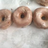 Cinnamon vegan donuts at Crosstown Doughnuts - Kings Cross Market in North London