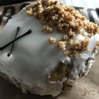 Lime & coconut doughnut  at Crosstown Doughnuts - Kings Cross Market in North London