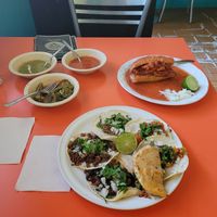 Tacos, samosas and torta at Ganesh in Guadalajara