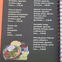 Menu at Ganesh in Guadalajara