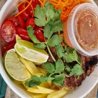Bbq salad at Spring Cafe in New York City