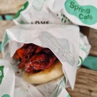 Bbq bao at Spring Cafe in New York City