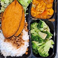 Vegan Fish Bento Box at Spring Cafe in New York City