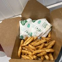 Bao buns (wrapped sorry haha) and friesd  at Spring Cafe in New York City
