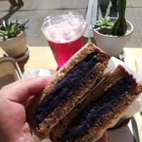 Ube sandwich at Spring Cafe in New York City