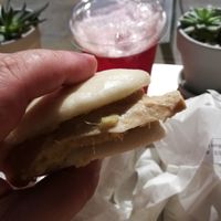 Vegan ginger chicken bao bun $3 or 2 for $5.50 at Spring Cafe in New York City