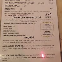 Menu at Abracadabra Magic Deli in Brooklyn