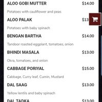 Menu at Tandoor Indian Bistro in Clarksville