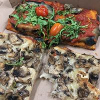 Eggplant and mushroom truffle! Both amazing!  at My Pie Pizzeria Romana - 72nd in New York City