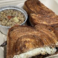 Portobello Reuben Sandwich with Lentil Salad  at Leaf & Lentil in Sarasota