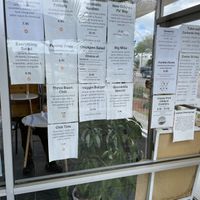 Outside Menu, no dinner in only take out at the moment at Leaf & Lentil in Sarasota