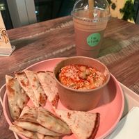 Hummus and pita at The Cocinita in Miami