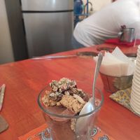 Chocolate icecream+ 2 toppings at Glotonería in Oaxaca