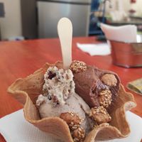 Chocolate + fig& lavender icecream at Glotonería in Oaxaca