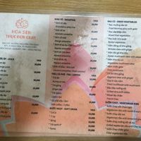 Menu side 1 at Hoa Sen in Phan Thiet