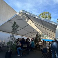 Outside seating  at Zinc Cafe and Market in Laguna Beach